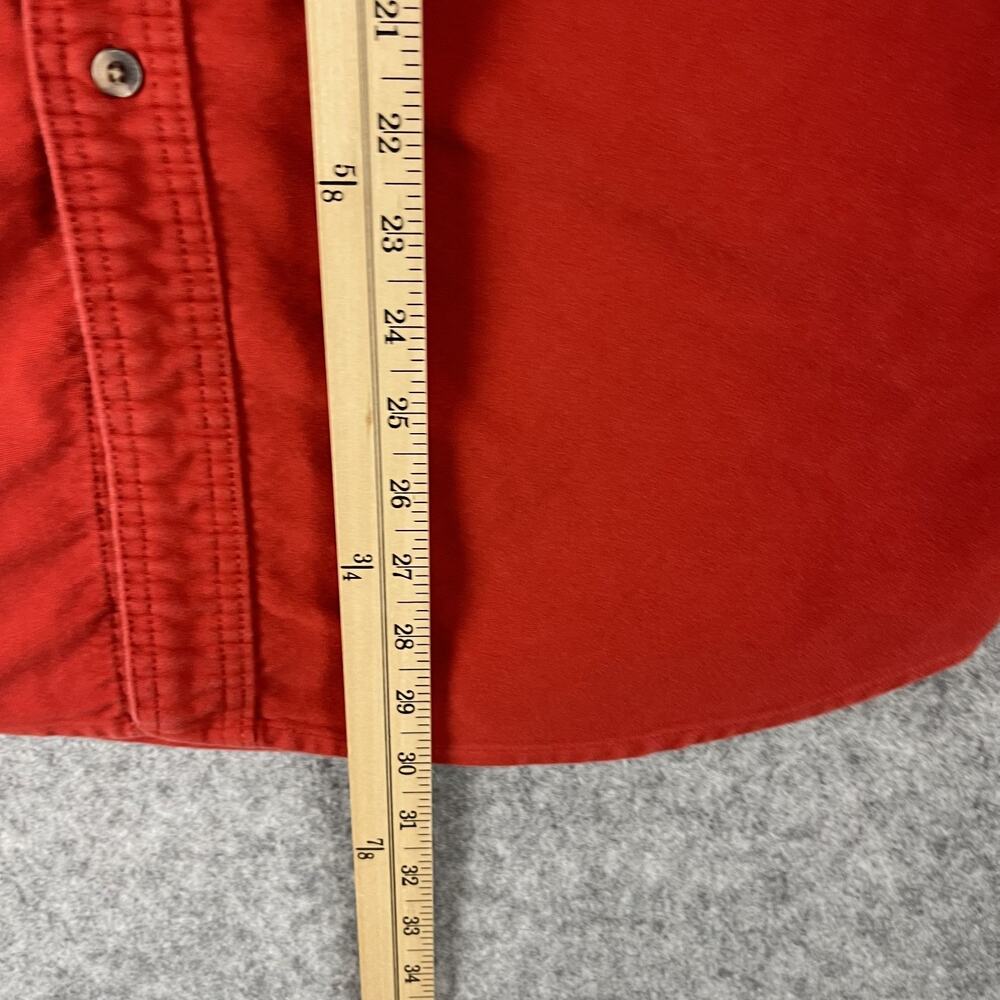 CC Filson Flannel Shirt Mens Medium Orange Button Up Heavy Rugged Outdoor Work - Picture 6 of 14